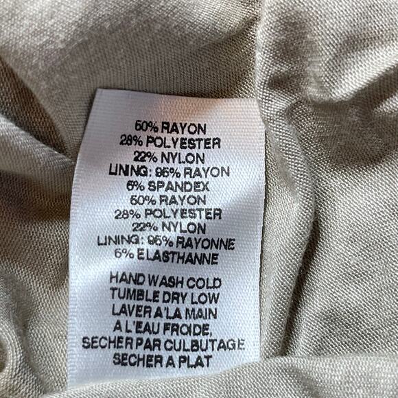 Anthropologie Amadi Caroline Knit Midi Dress size Medium New Beige Minimalist - Picture 8 of 8